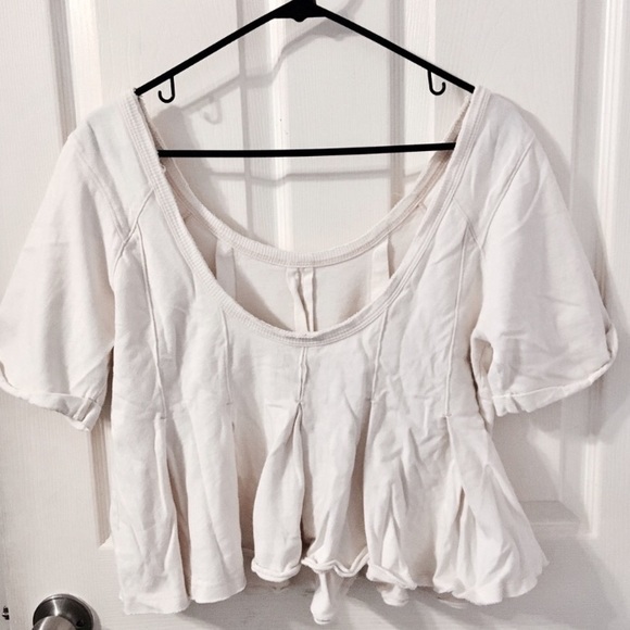 Free People White Peplum Top - Picture 2 of 2
